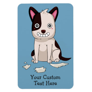 Cute  & Funny Dog custom text & colour magnet