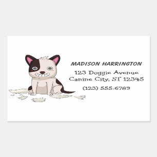 Cute & Funny Dog custom text & colour stickers