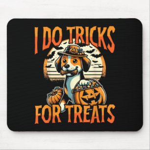 Cute Funny Dog Themed Dig Owner Halloween Design Mouse Pad