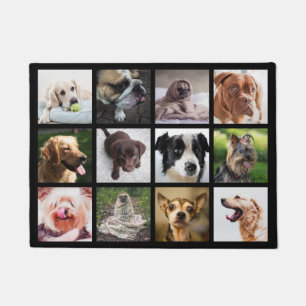 Cute & Funny Dogs Photo Collage door mat