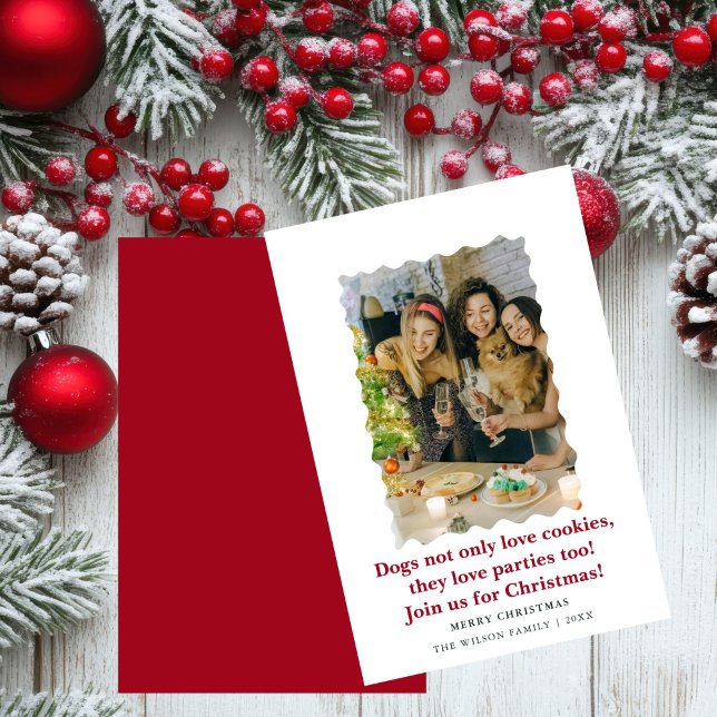 Cute Funny Dogs Saying Christmas Holiday Card  (Creator Uploaded)