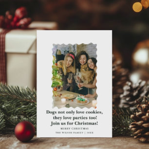 Cute Funny Dogs Saying Christmas Holiday Card