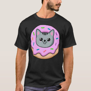 Cute Funny Donut Cat T-Shirt