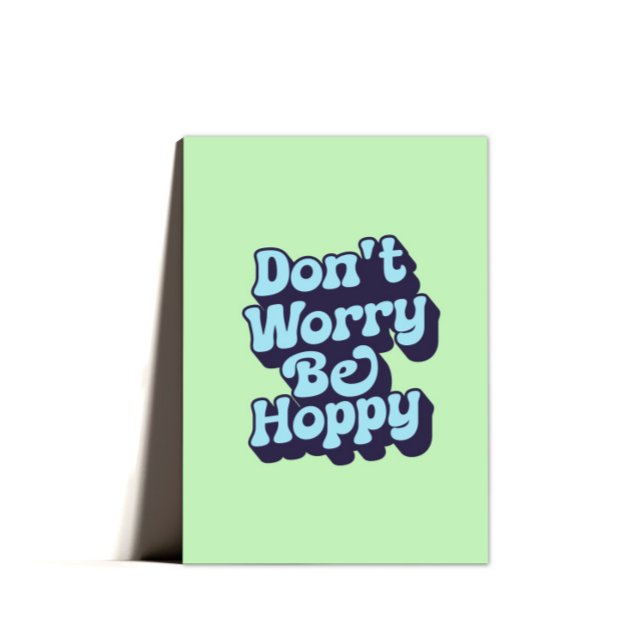 Cute Funny Easter Hoppy Bunny Folded  Card (Creator Uploaded)