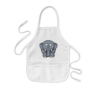 Cute Funny Elephant Kids Apron