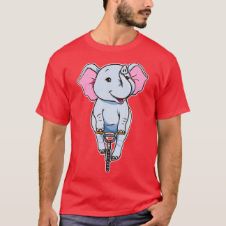 Cute Funny Elephant Riding A Bike T-Shirt