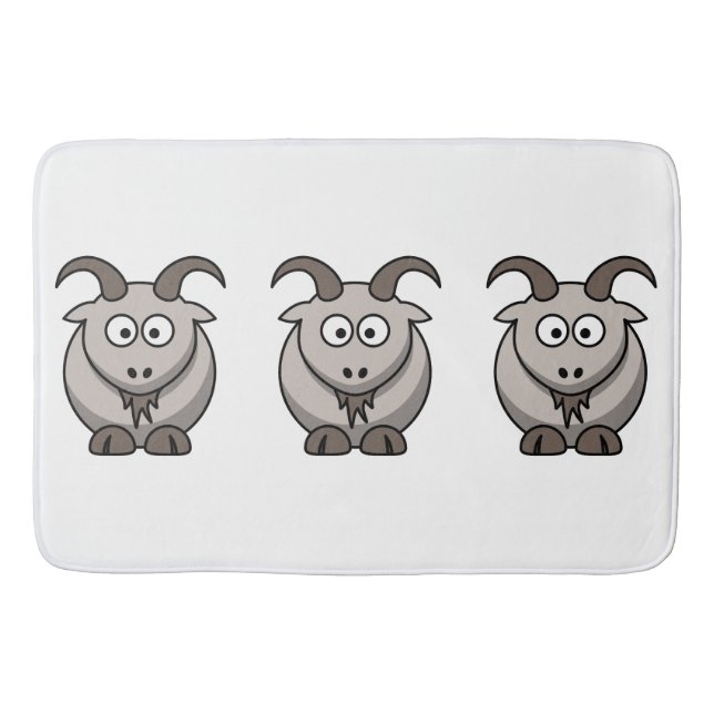 Cute Funny Farm Yard Goat   Bath Mat (Front)