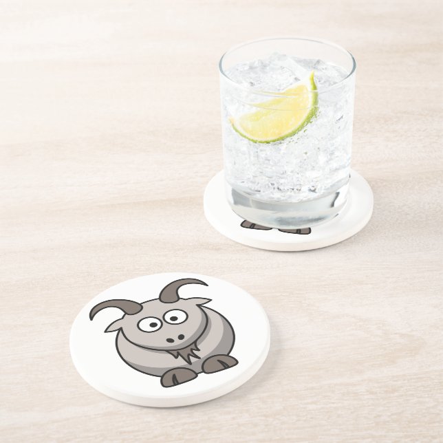 Cute Funny Farm Yard Goat   Coaster (Side)