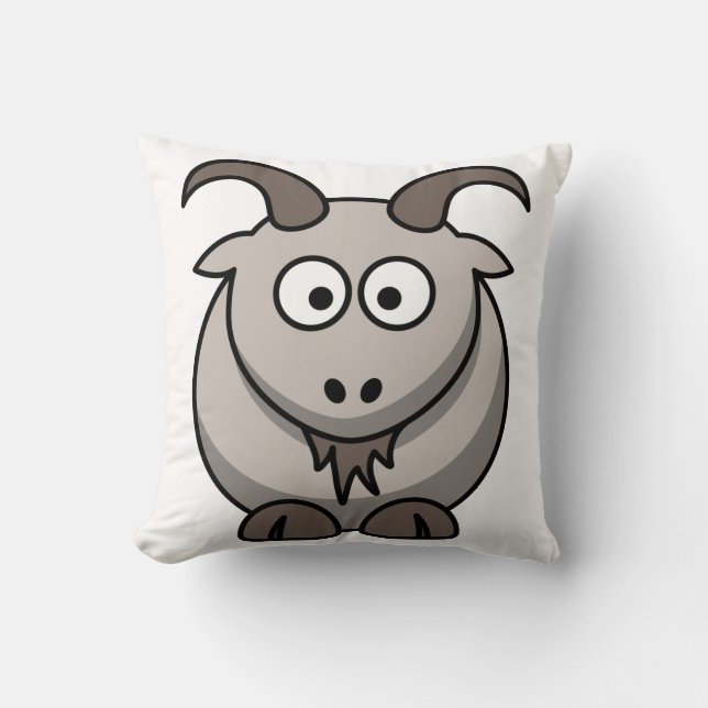 Cute Funny Farm Yard Goat Cushion (Front)