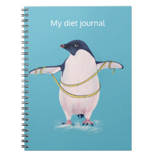 Cute Funny Fat Penguin Weight Loss Diet Journal