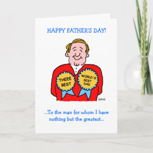 Cute Funny Fathers Day Greeting Card