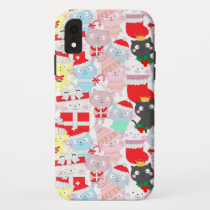 Cute Funny Festive Cat Cartoon iPhone XR Case