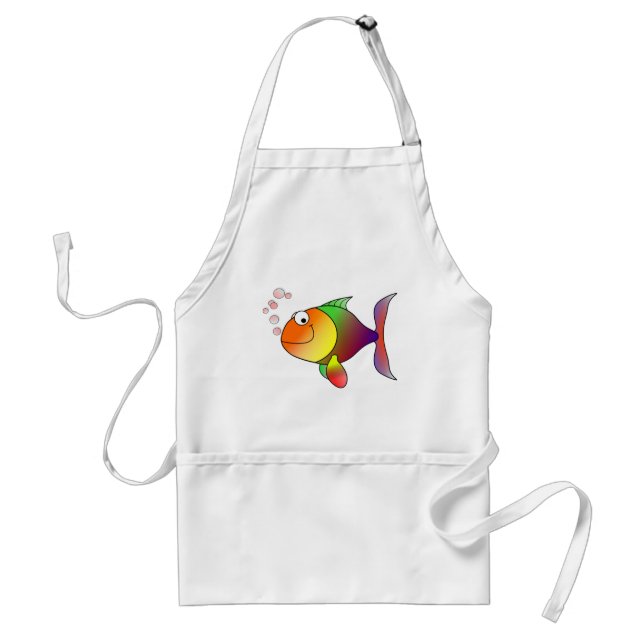 Cute Funny Fish - Colourful Standard Apron (Front)
