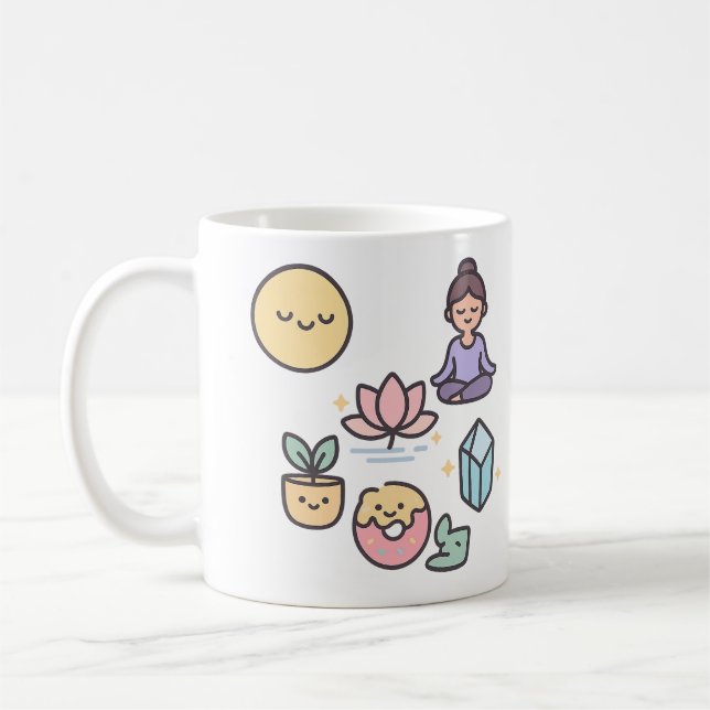 Cute Funny Food & Cat Mug (Left)