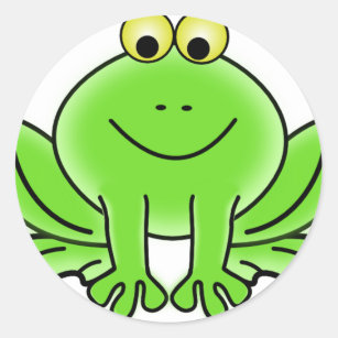 Cute Funny Frog Classic Round Sticker