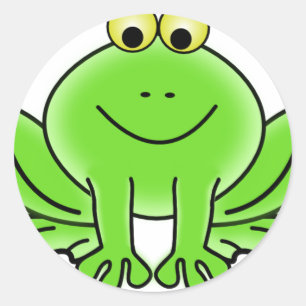 Cute Funny Frog Classic Round Sticker