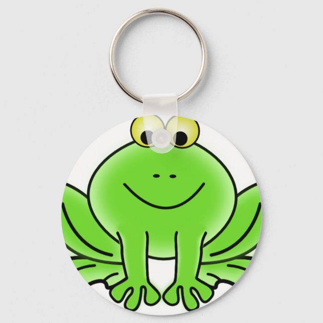 Cute Funny Frog Key Ring (Front)
