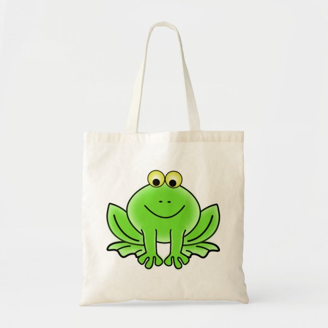Cute Funny Frog Tote Bag (Front)