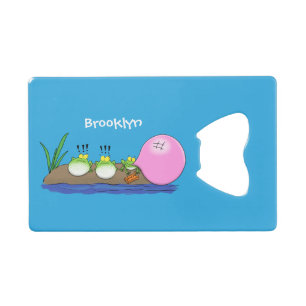Cute funny frogs bubblegum cartoon illustration