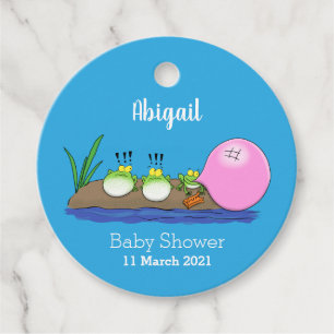 Cute funny frogs bubblegum cartoon illustration  favour tags