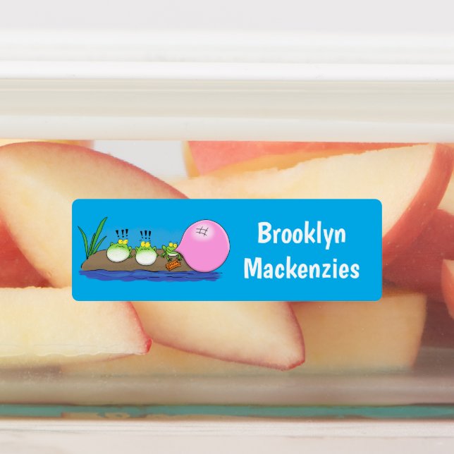 Cute funny frogs bubblegum cartoon personalised (Affixed)