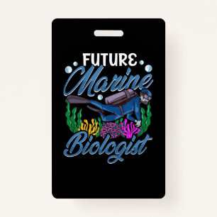 Cute & Funny Future Marine Biologist Biology ID Badge