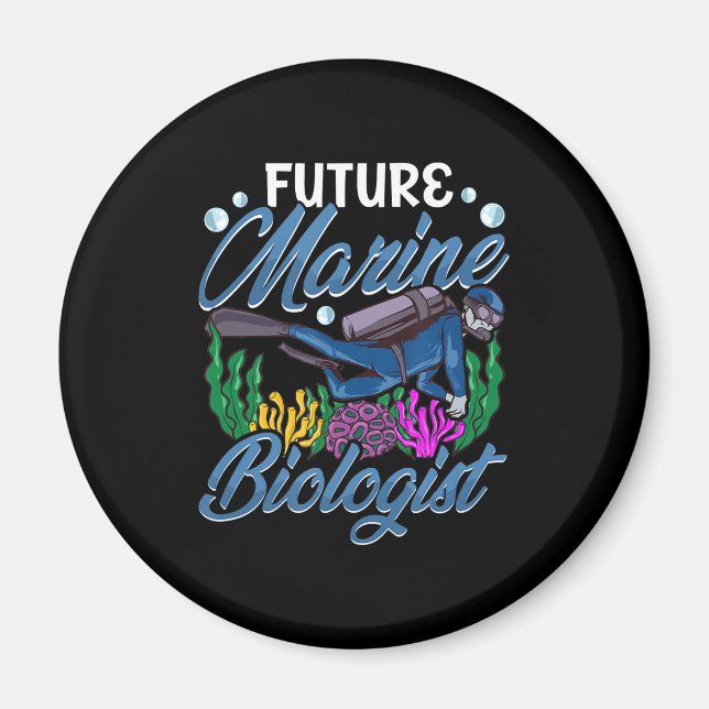Cute & Funny Future Marine Biologist Biology Magnet (Front)