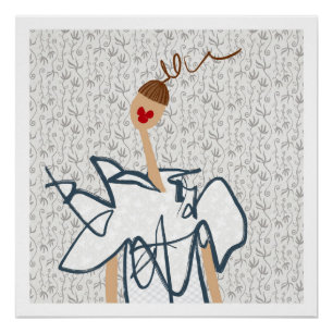 Cute Funny Girl Glam Fashion Art Poster