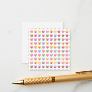 Cute funny girly tiny conversation candy hearts enclosure card