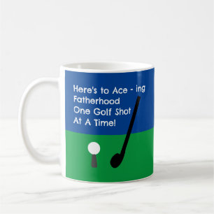 Cute Funny Golfing Blue First Father's day Coffee Mug