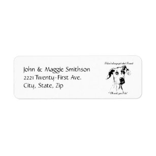 Cute Funny Great Dane Dog Quote  Spoiled Pet Humou Return Address Label