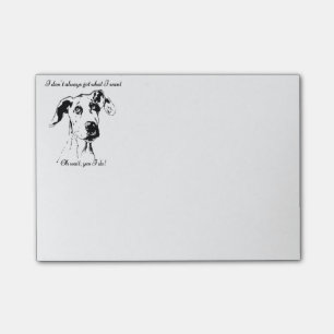 Cute Funny Great Dane Dog Quote Spoiled Pet Post-it Notes