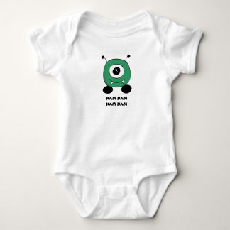 Cute Funny Green Alien Baby Bodysuit