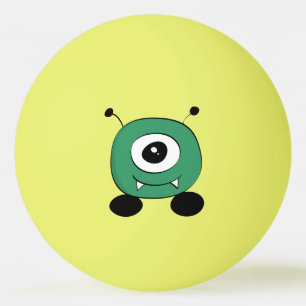 Cute Funny Green Alien Ping Pong Ball