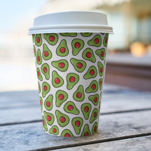 Cute Funny Green Avocados Summer Ice Cream Paper Cups
