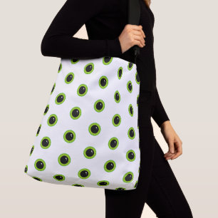 Cute Funny Green Eyes Crossbody Bag