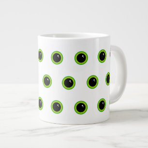 Cute Funny Green Eyes Large Coffee Mug