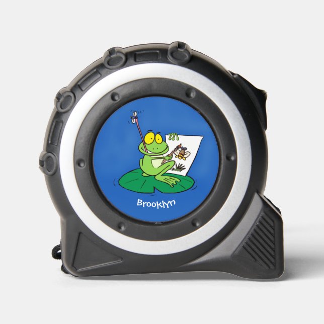 Cute funny green frog cartoon illustration 1 (Front)