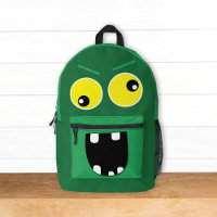 Cute Funny Green Monster w/ Name Kids