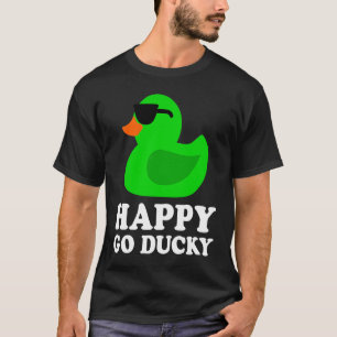Cute Funny Green Rubber Duck Lover Sunglasses Luck T-Shirt