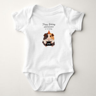 Cute Funny Guinea Pigs Pet Kids Birthday Name Age Baby Bodysuit