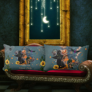 Cute funny halloween design lumbar cushion