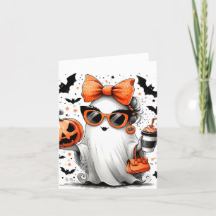 Cute Funny Halloween Ghost Announcement