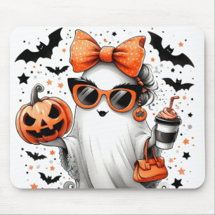 Cute Funny Halloween Ghost Mouse Pad