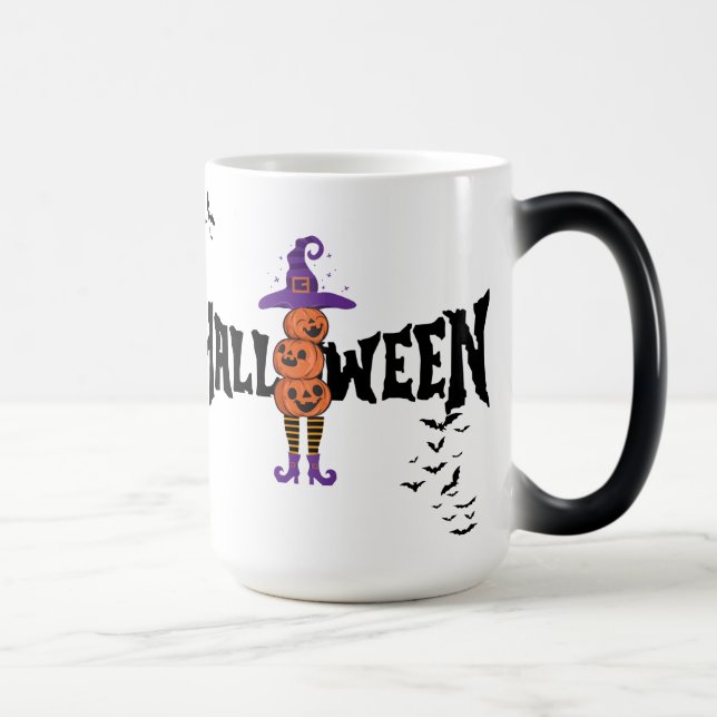 Cute Funny Halloween Pumpkins Laughing Mug (Right)