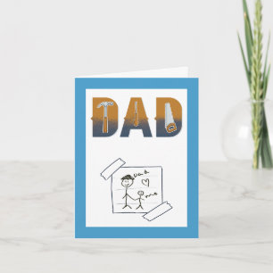 Cute Funny Handyman Dad Funny Birthday Card