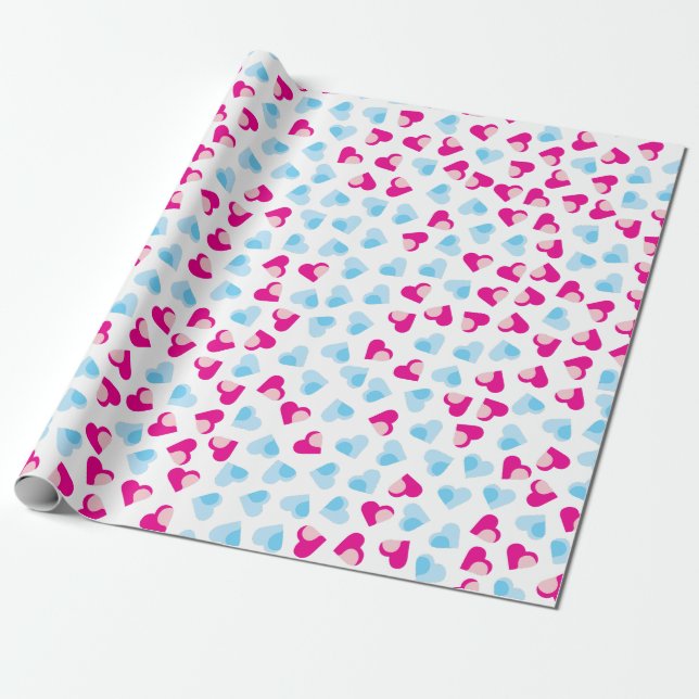Cute Funny Heard Love Wrapping Paper (Unrolled)