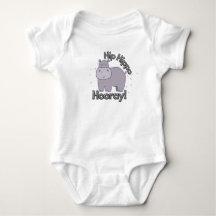 Cute, Funny "Hip Hippo Hooray" Hippopotamus