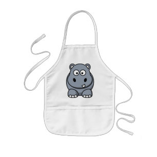 Cute Funny Hippo Kids Apron