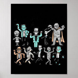 Cute Funny Horror Movies Lovers Poster
